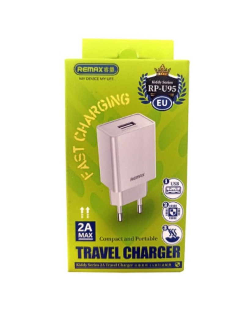 REMAX KIDDY SERIES 2.4A TRAVEL WALL CHARGER RP-U95 