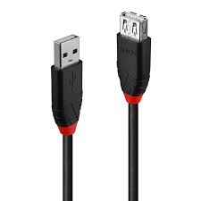 E-train USB 2.0 A Male to A Female Active Extension Cable - 5M - Black 