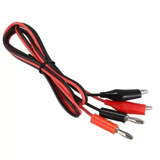 Banana Plug to Crocodile Clip Pair Red & Black 1M 